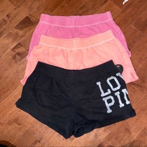Set of 3 Love Pink Sleep Shorts